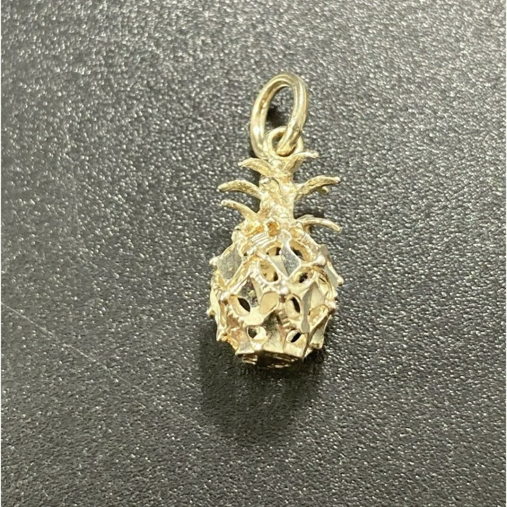 925 Pineapple Charms 3D Charm Signed P&J Sterling